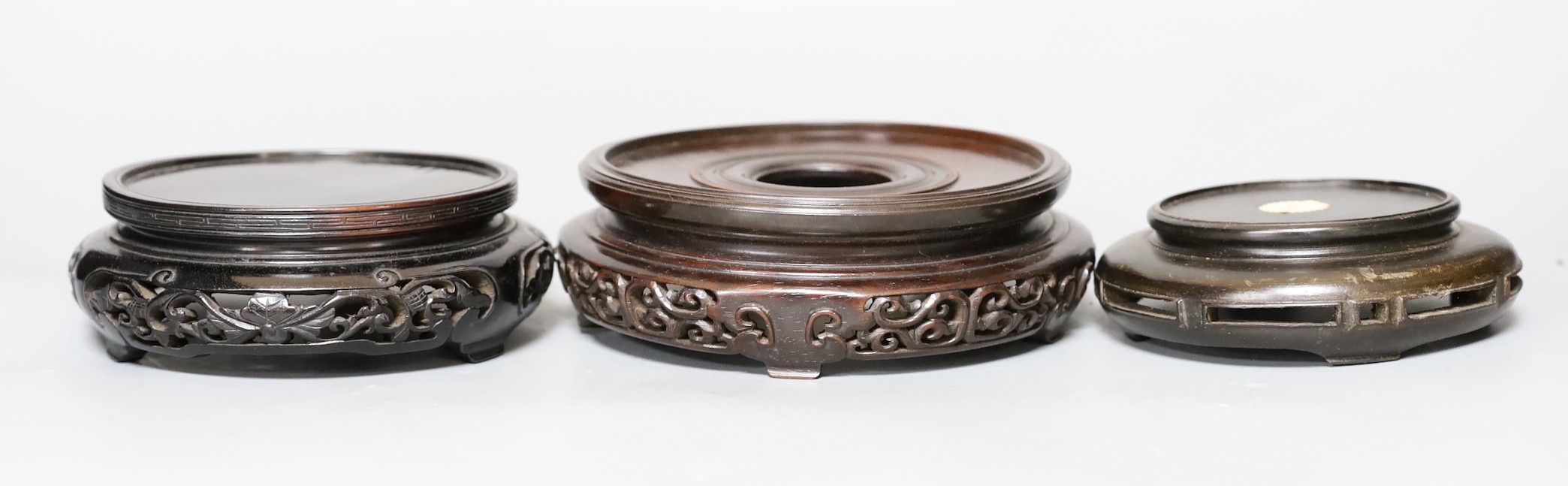 Three Chinese hardwood stands